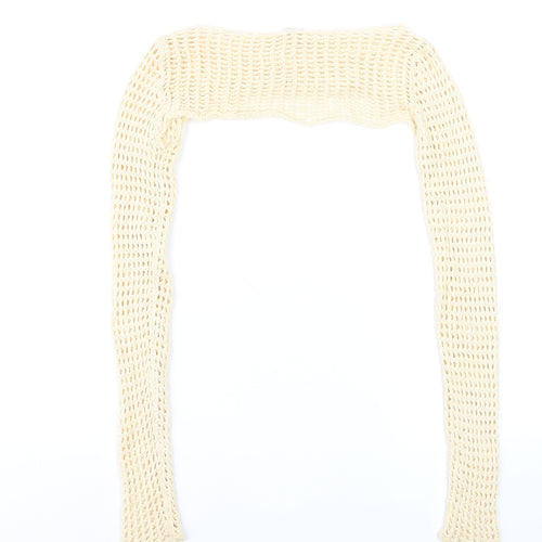 Urban Outfitters Women's Beige Crochet Shrug Jumper Size S