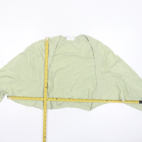 Monki Womens Green Shrug Cardigan Size 12 Cotton Modal Knit