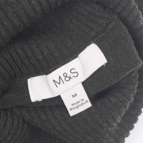 Marks and Spencer Women Green Roll Neck Knit Jumper Size M