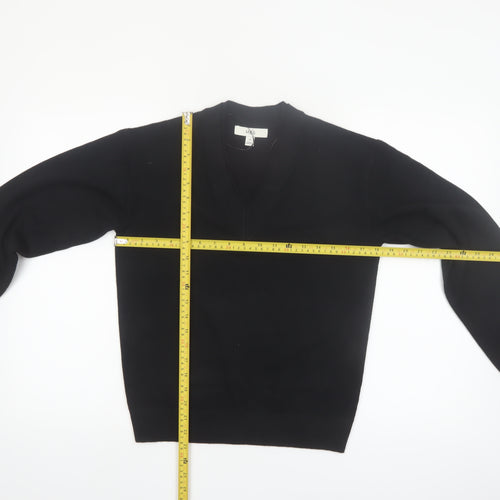 Marks and Spencer Womens Black V-Neck Pullover Jumper XS