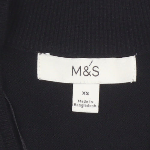 Marks and Spencer Womens Black V-Neck Pullover Jumper XS