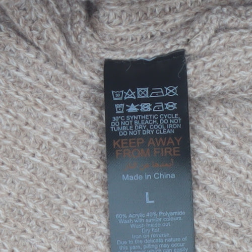 Wallis Women’s Beige Mock Neck Knit Jumper Size L
