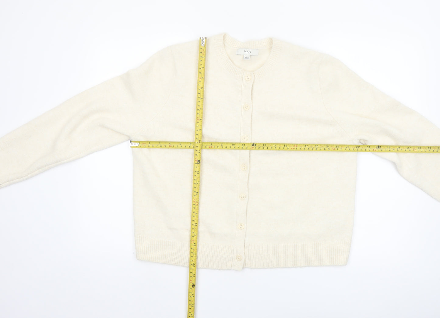 Marks and Spencer Womens Ivory L Cardigan Knit Jumper