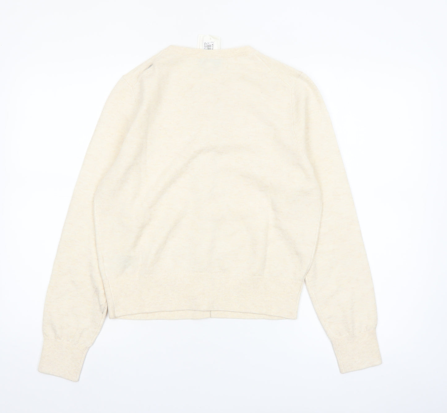 Marks and Spencer Women Beige Cardigan Knit Jumper M