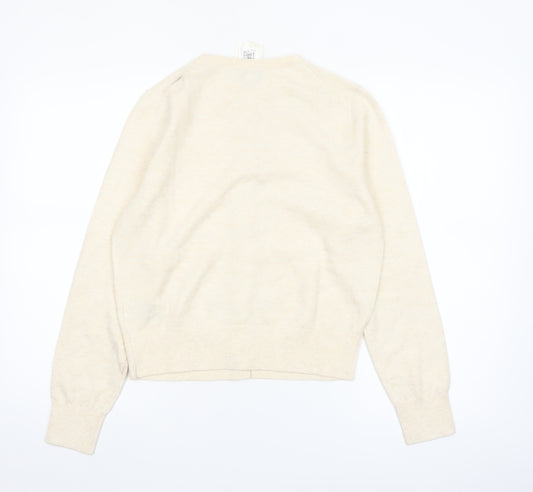 Marks and Spencer Women Beige Cardigan Knit Jumper M