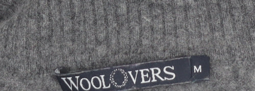 WoolOvers Women's Grey Roll Neck Merino Cashmere Jumper M