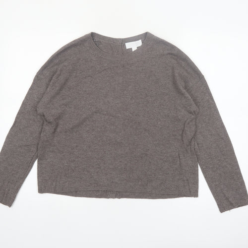 The White Company Women’s Brown Wool Cashmere Button Back Cardigan UK 10