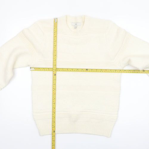 Marks and Spencer Men's Ivory Crew Neck Knit Jumper S Regular Fit