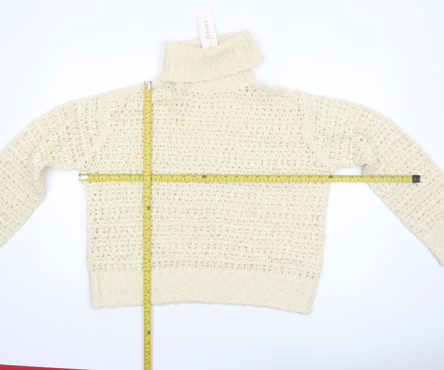 Marks and Spencer Per Una Women’s Ivory Roll Neck Chunky Knit Jumper M