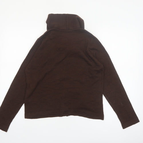 Marks and Spencer Women's Brown M Collared Knit Cardigan
