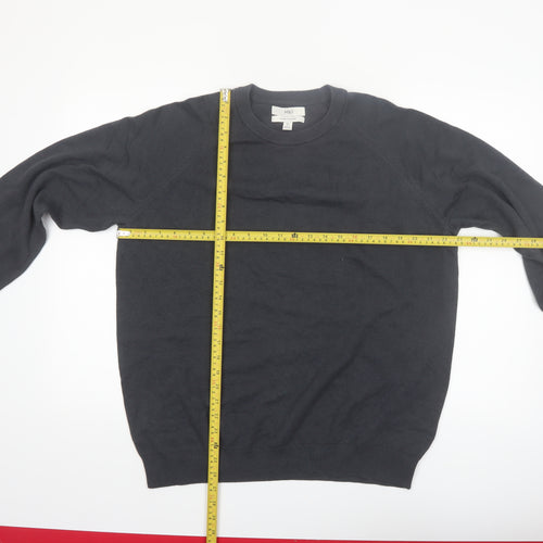 Marks and Spencer Men's Black XL Pure Cotton Crew Neck Jumper