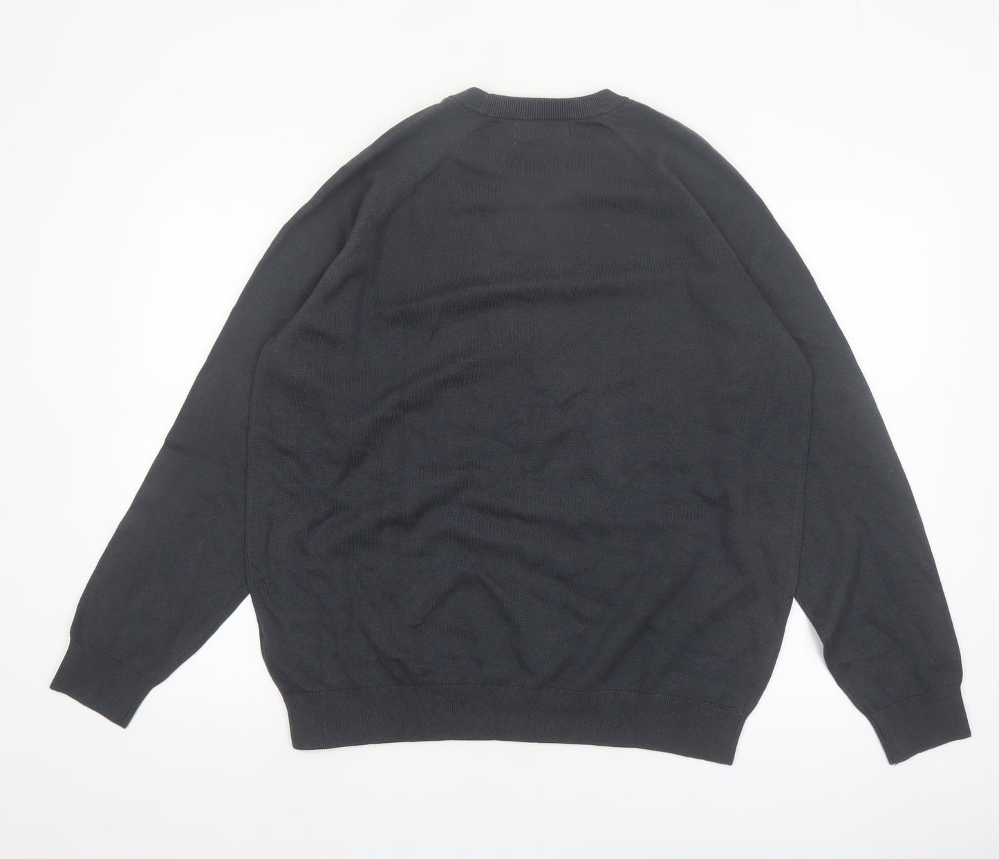 Marks and Spencer Men's Black XL Pure Cotton Crew Neck Jumper
