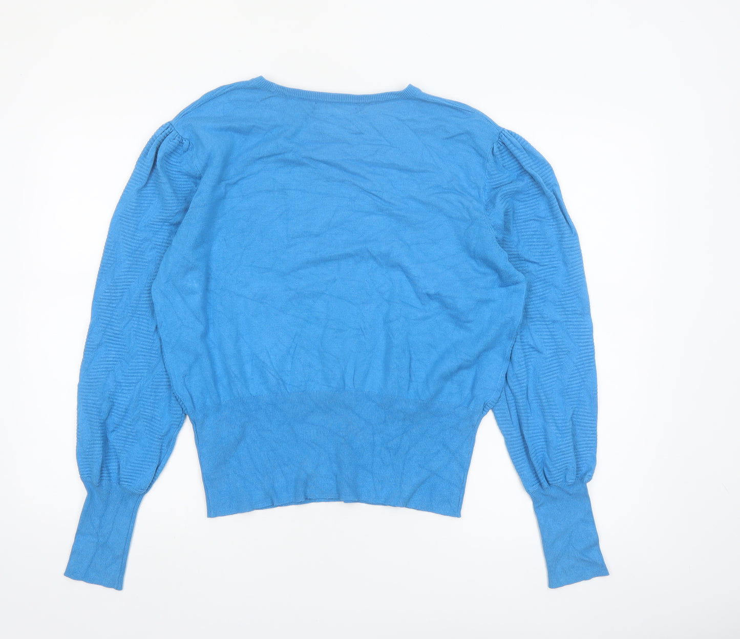 Marks and Spencer Women Blue L Knit Crew Neck Pullover Jumper