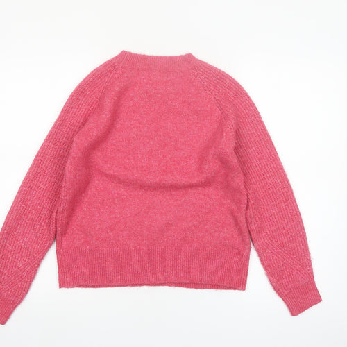 Marks and Spencer Womens Pink XS Crew Neck Knit Pullover Jumper