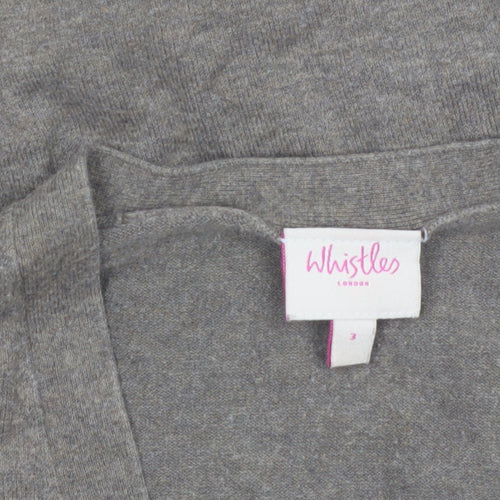 Whistles Womens Brown V-Neck Button Cardigan Size 12