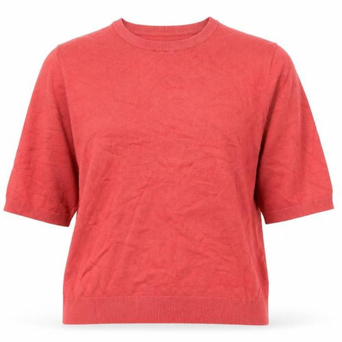 La Redoute Women Red Short Sleeve Knit Jumper Size M