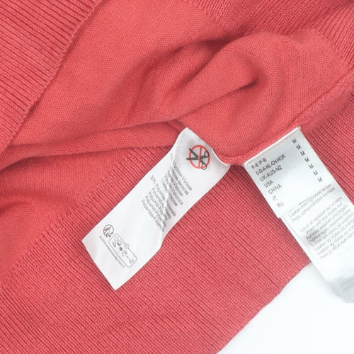 La Redoute Women Red Short Sleeve Knit Jumper Size M