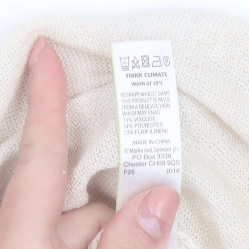 Marks and Spencer Women’s Beige Knit Sleeveless Vest Size 16