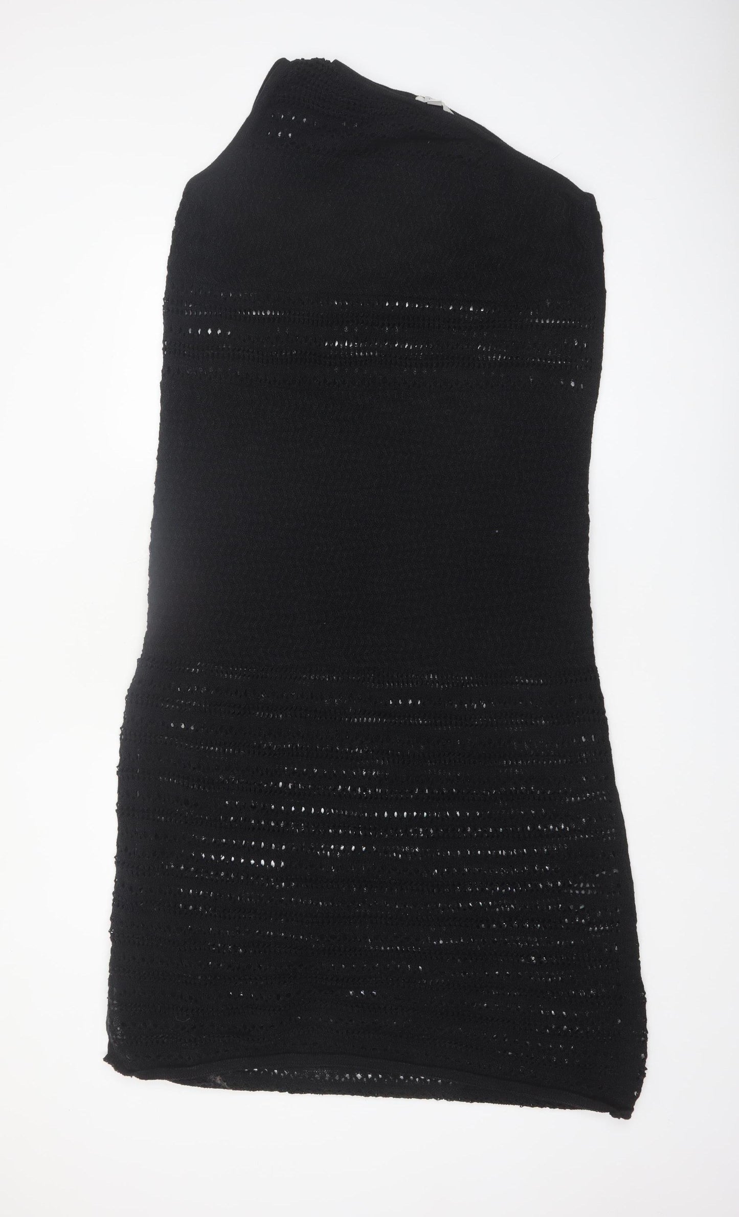 Marks and Spencer Women Black L Crochet Knit Sheath Dress