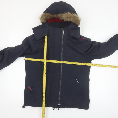 Superdry Women's Blue Windcheater Hooded Jacket L