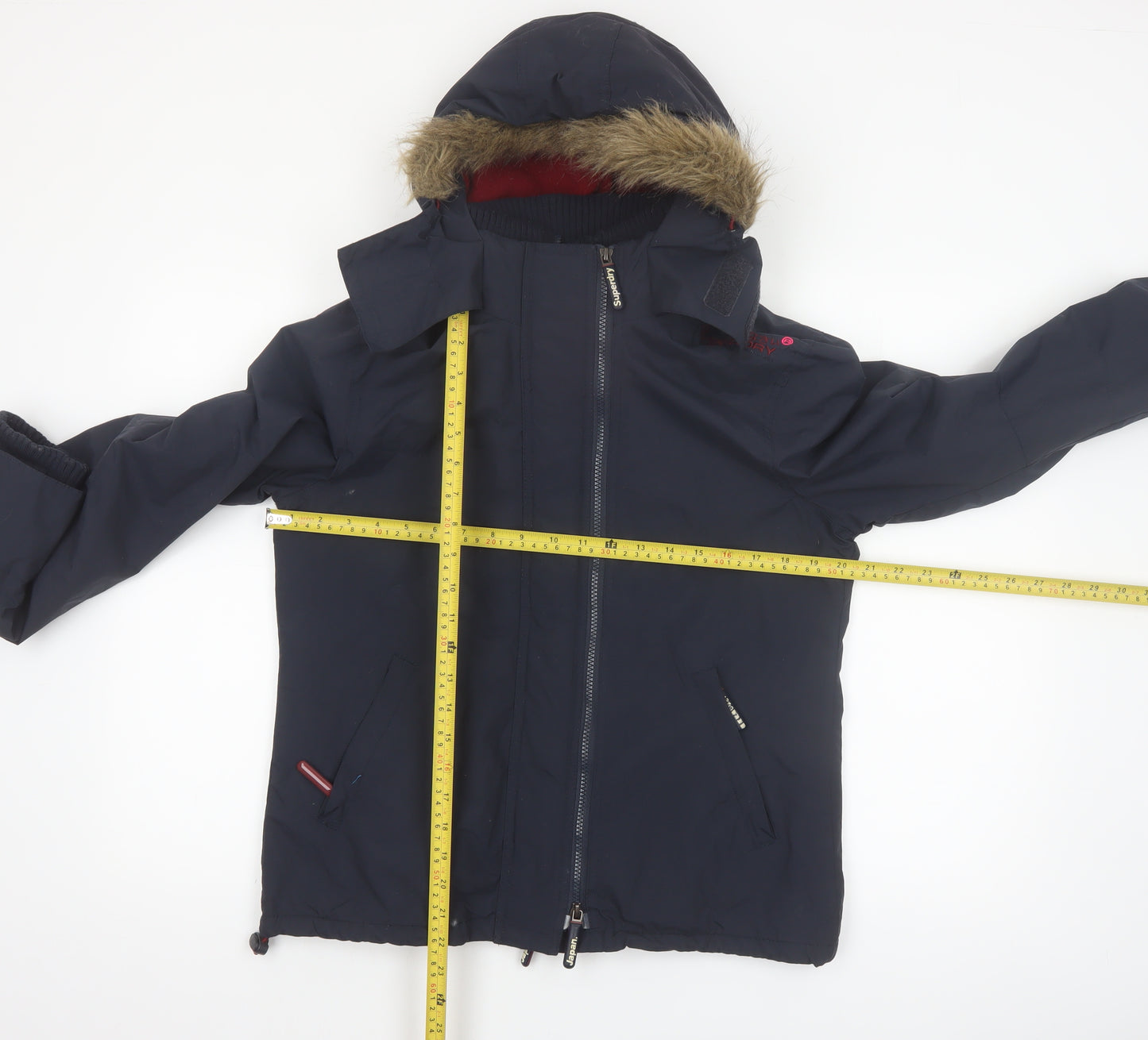 Superdry Women's Blue Windcheater Hooded Jacket L