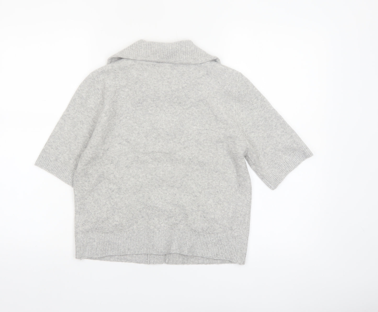 Marks and Spencer Women’s Grey Collared Knit Cardigan XS