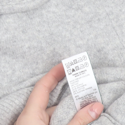 Marks and Spencer Women’s Grey Collared Knit Cardigan XS