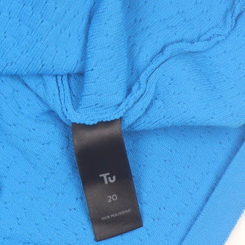 Tu Women’s Blue Camisole Tank Top Size 20 Button Detail