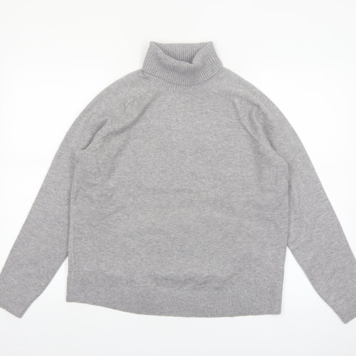 Marks and Spencer Womens Grey Roll Neck Jumper Size M