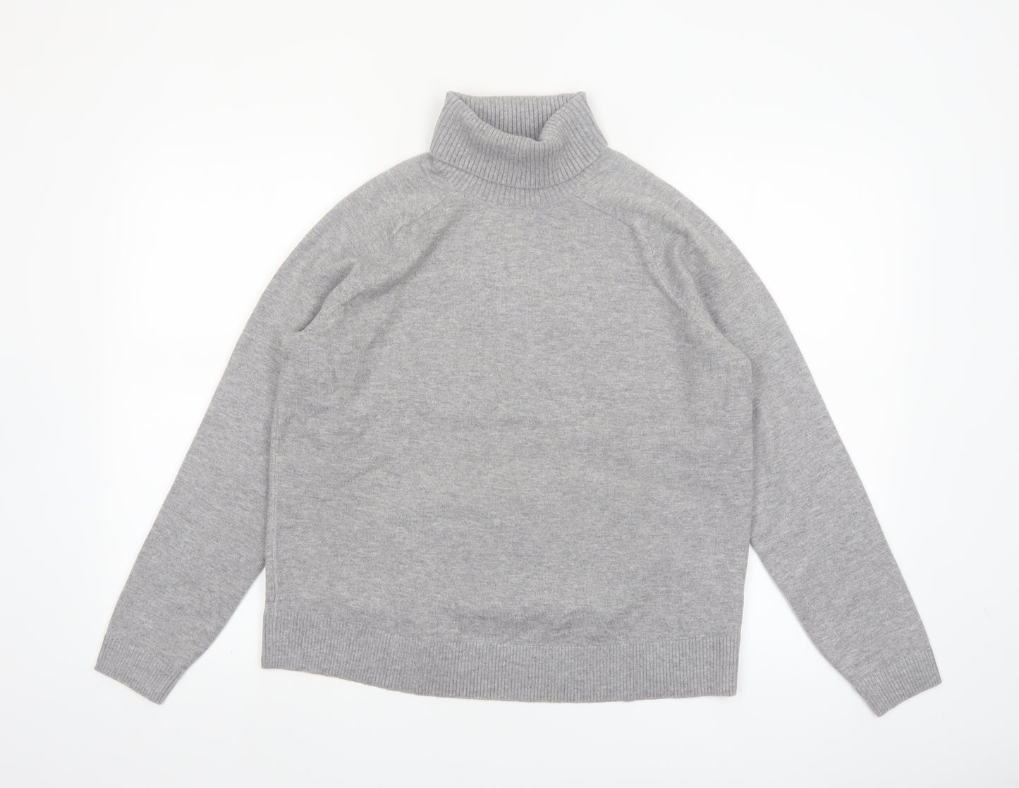 Marks and Spencer Womens Grey Roll Neck Jumper Size M