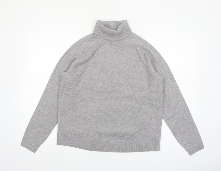 Marks and Spencer Womens Grey Roll Neck Jumper Size M