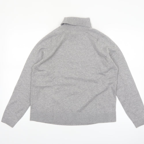 Marks and Spencer Womens Grey Roll Neck Jumper Size M