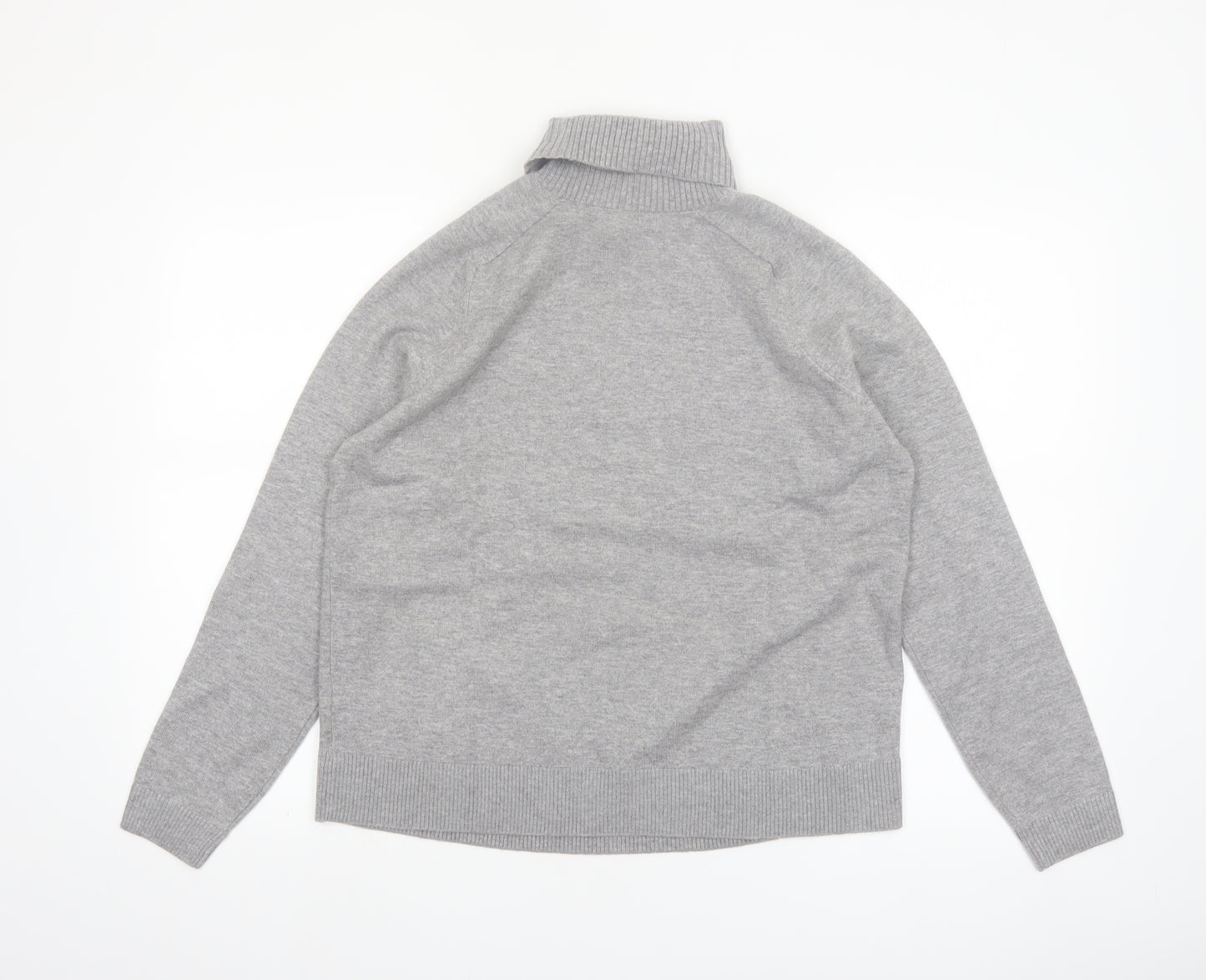 Marks and Spencer Womens Grey Roll Neck Jumper Size M
