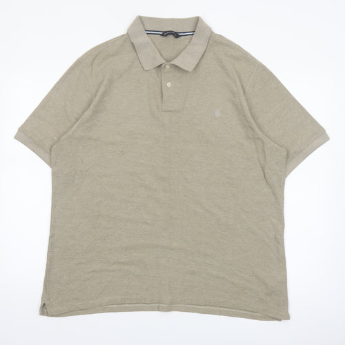 Marks & Spencer Men's Beige Short Sleeve Polo Shirt XL Classic Fit