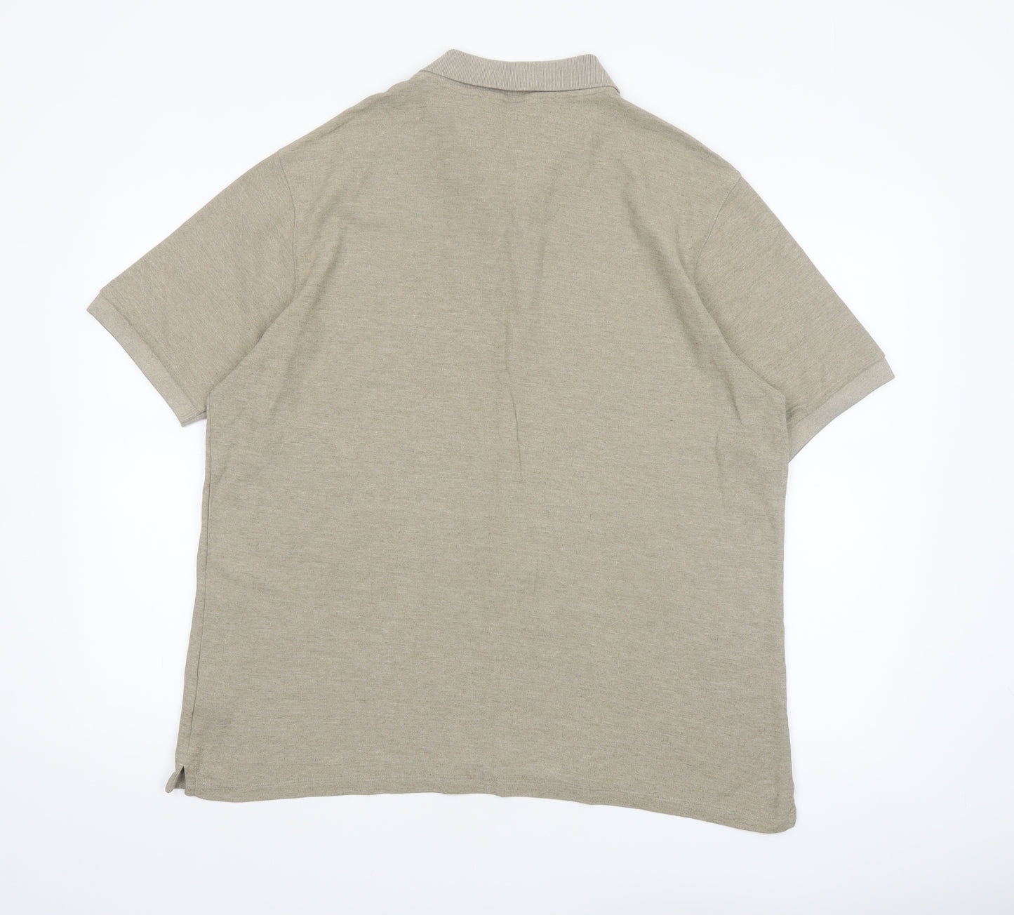 Marks & Spencer Men's Beige Short Sleeve Polo Shirt XL Classic Fit