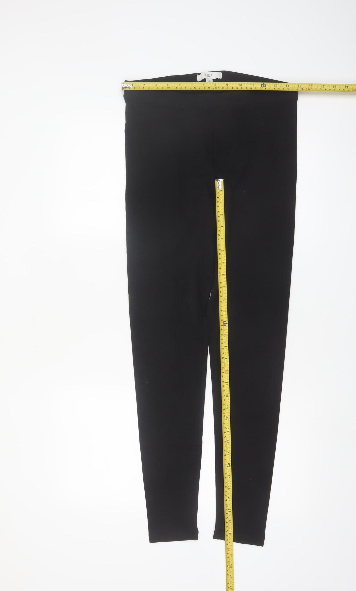 Marks and Spencer Women’s Black Ankle Leggings Size 12 Long Stretch