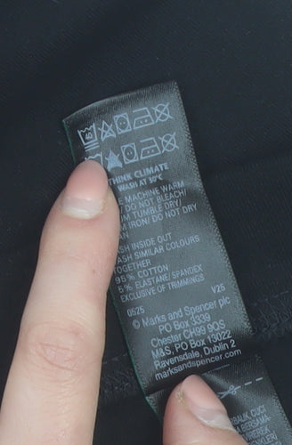 Marks and Spencer Women’s Black Ankle Leggings Size 12 Long Stretch