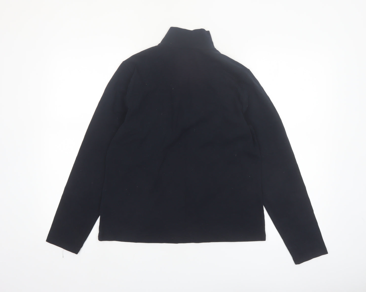 Lands' End Women's Black 1/2 Zip Fleece Sweatshirt Size M 10-12