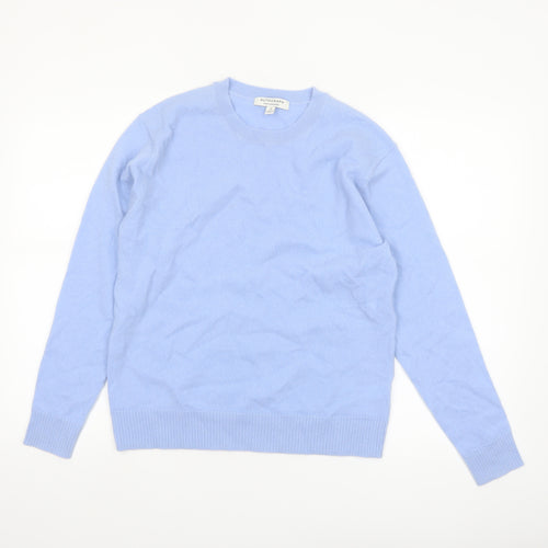 Marks and Spencer Women’s Blue Cashmere Crew Neck Jumper Size 10