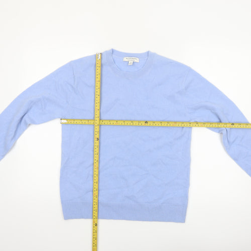 Marks and Spencer Women’s Blue Cashmere Crew Neck Jumper Size 10