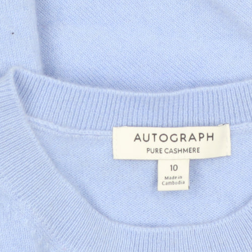 Marks and Spencer Women’s Blue Cashmere Crew Neck Jumper Size 10