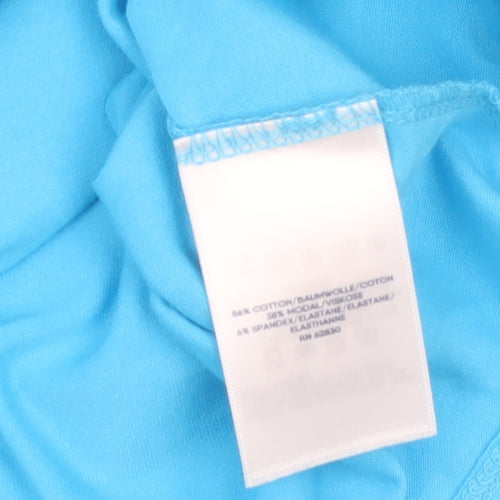 Lands' End Women's Blue Long Sleeve Cotton Blend Jersey T-Shirt M