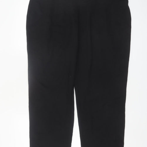 Marks and Spencer Women Black Size 20 Short Viscose Trousers