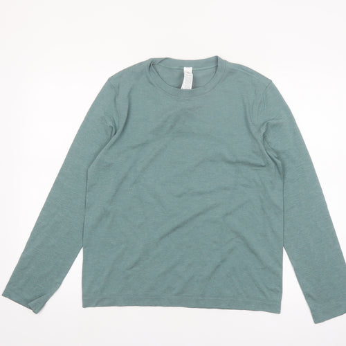 Lululemon Women Green Long Sleeve Slim Fit Nylon T-Shirt Size 8