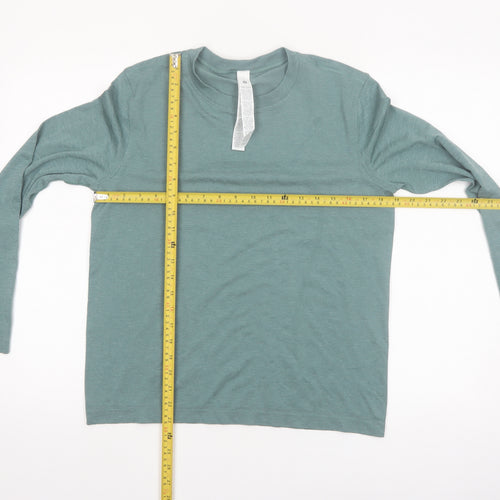 Lululemon Women Green Long Sleeve Slim Fit Nylon T-Shirt Size 8