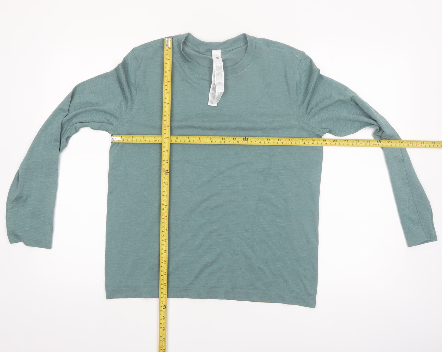 Lululemon Women Green Long Sleeve Slim Fit Nylon T-Shirt Size 8