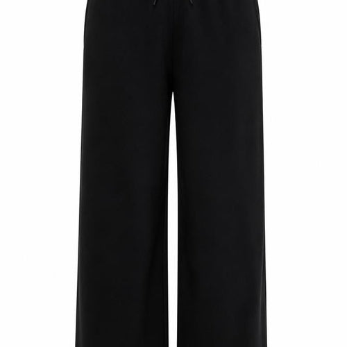Marks and Spencer Women's Black Size 10 Tall Wide-Leg Cotton Blend Sweatpants