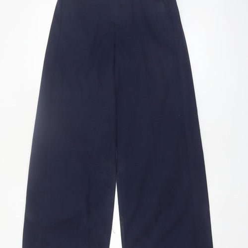 Marks and Spencer Womens Blue Size 6 Wide-Leg Trousers