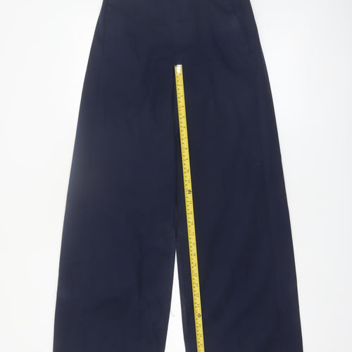 Marks and Spencer Womens Blue Size 6 Wide-Leg Trousers