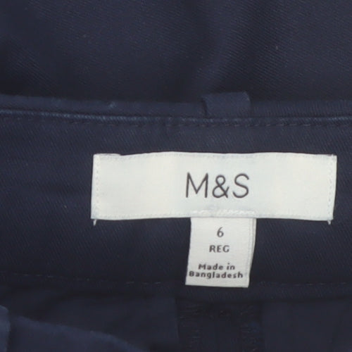 Marks and Spencer Womens Blue Size 6 Wide-Leg Trousers